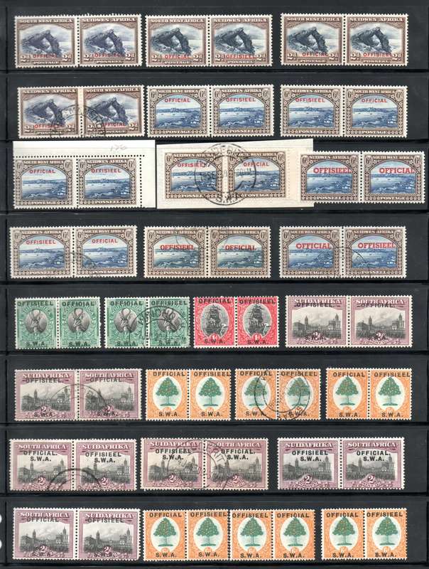 SWA SELECTION OF MINT/USED OFFICIAL PAIRS/BLKS ETC. AS PER SCANS. GOOD VALUE.