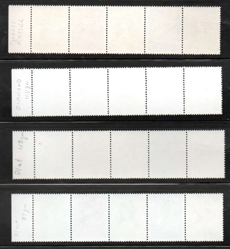RSA 1998 SELECTION OF PAPER TEST STRIPS. DIFFERENT PAPERS. AS PER SCANS.