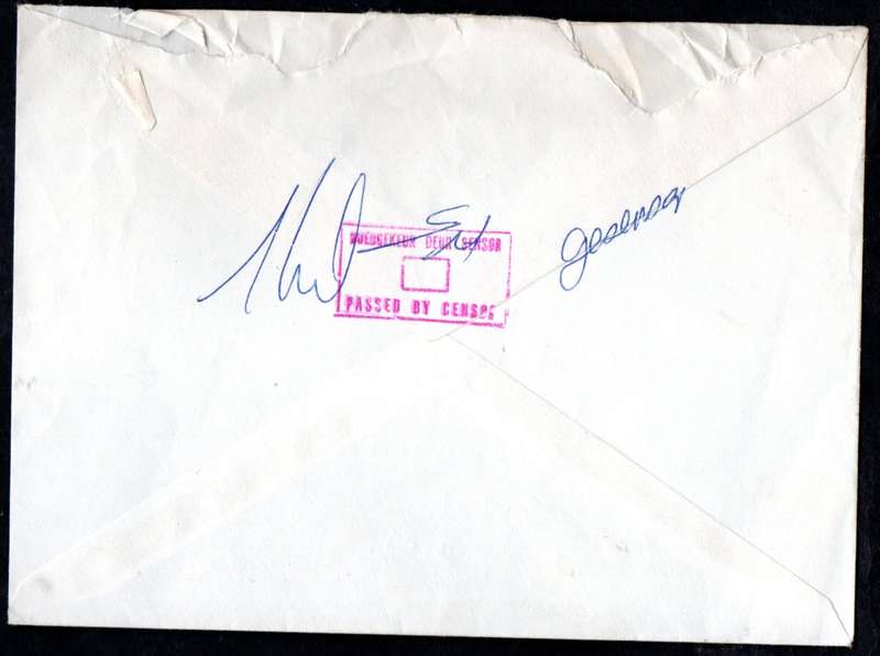 BORDER WAR 1977 PASSED BY CENSOR COVER TO GERMISTON. CONDITION AS PER SCANS.