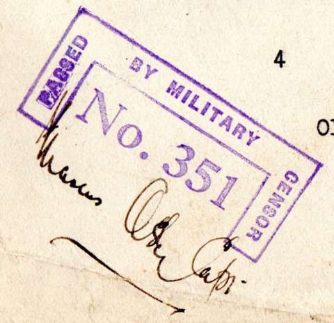 WORLD WAR II EAST AFRICA CAMPAIGN ON ACTIVE SERVICE MILITARY CENSORED COVER TO CAPE TOWN. PER SCANS.