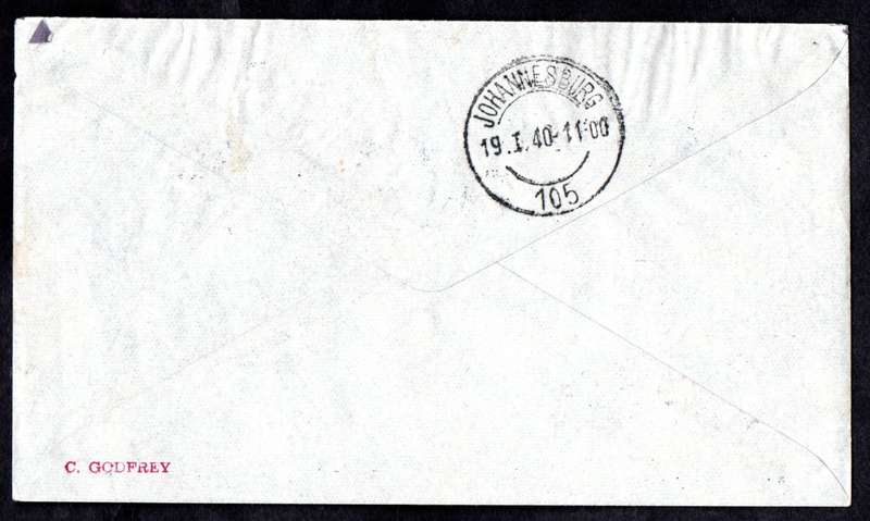 NETHERLANDS 1940 WORLD WAR II SPECIAL FLIGHT COVER TO JHB (VIA NAPLES BY LAND) SIGNED. AS DESCRIBED.