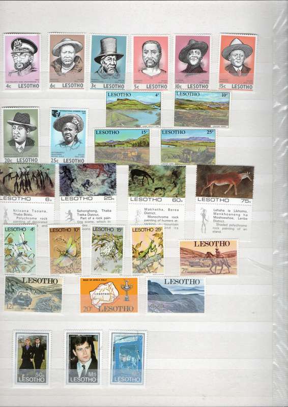 LIGHTHOUSE L4/8 ALBUM 2ND HAND WITH LESOTHO SINGLES, MSHEETS ETC. NB: PLEASE READ BELOW!!