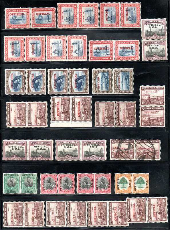 SWA SELECTION OF MINT/USED OFFICIAL PAIRS (HORIZONTAL/VERTICAL). AS PER SCANS. GOOD VALUE.