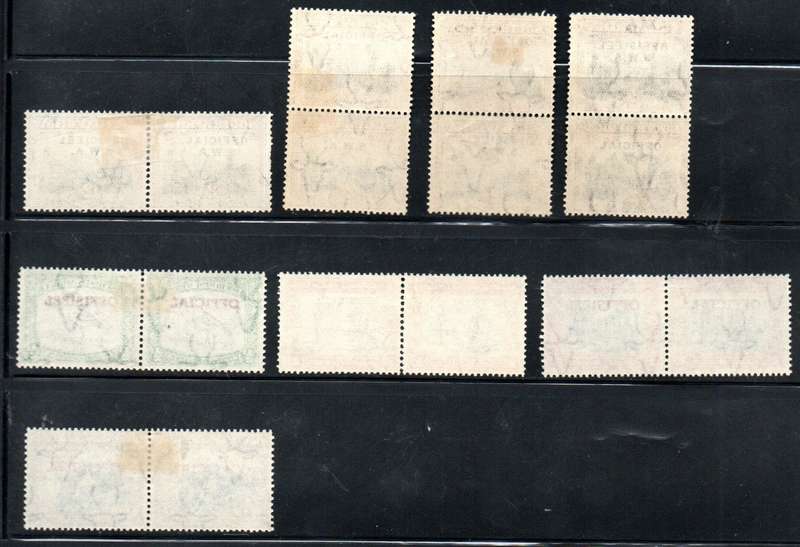 SWA SELECTION OF MINT/USED OFFICIAL PAIRS (HORIZONTAL/VERTICAL). AS PER SCANS. GOOD VALUE.