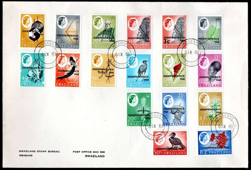 SWAZILAND 1968 INDEPENDENCE FIRST DAY COVER. AS PER SCANS. LOVELY ITEM.