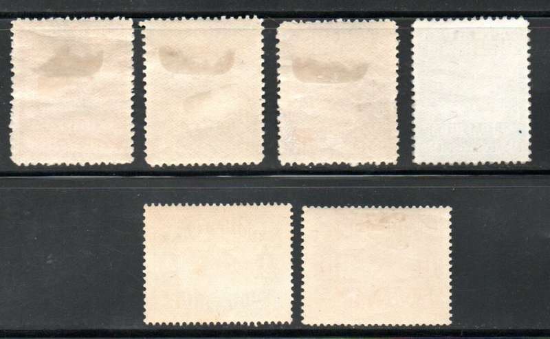 UNION 1925 1ST AIRMAIL SET OF (X4) M/M CC25-28 + 2ND AIRMAIL SET OF (X2) UMM CC40/41. TOTAL CV R2050