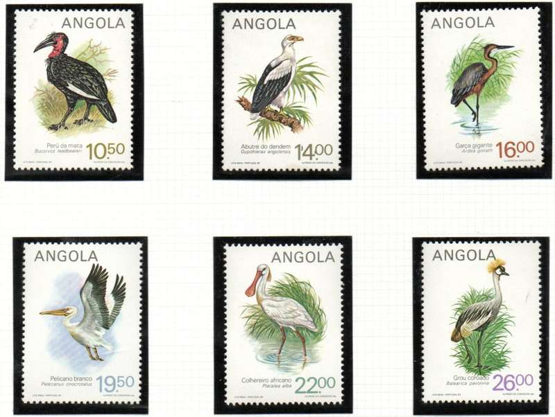 ANGOLA 1984 BIRDS UMM SET OF (X6). AS PER SCANS. SG827/32. LOVELY THEMATIC SET.