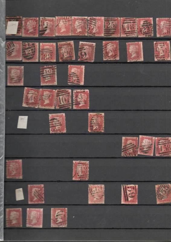 LIGHTHOUSE ALBUM 2ND HAND WITH MANY PENNY REDS. UNCHECKED. NOTATIONS SUGGEST PLATES 171-207. READ.