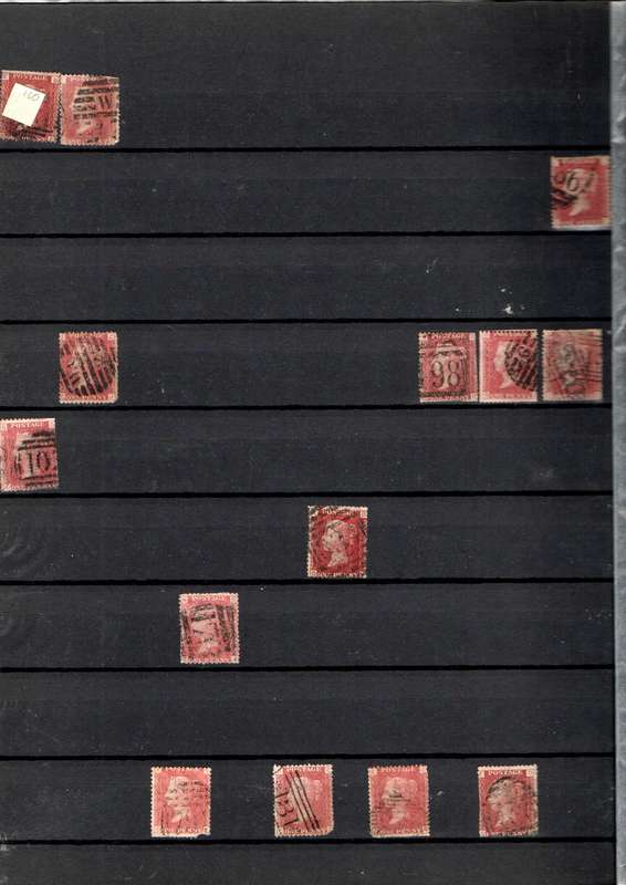LIGHTHOUSE ALBUM 2ND HAND WITH MANY PENNY REDS. UNCHECKED. NOTATIONS SUGGEST PLATES 129-140. READ.