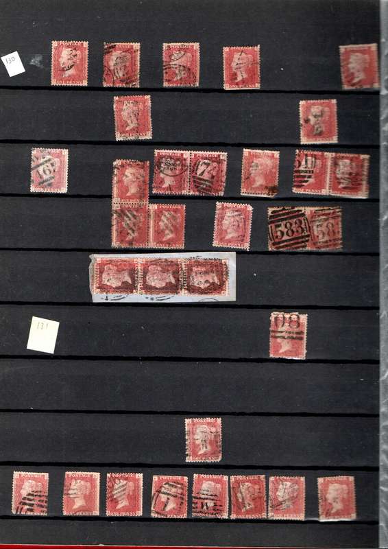 LIGHTHOUSE ALBUM 2ND HAND WITH MANY PENNY REDS. UNCHECKED. NOTATIONS SUGGEST PLATES 129-140. READ.