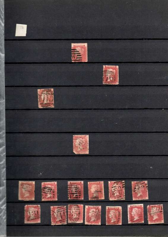 LIGHTHOUSE ALBUM 2ND HAND WITH MANY PENNY REDS. UNCHECKED. NOTATIONS SUGGEST PLATES 129-140. READ.