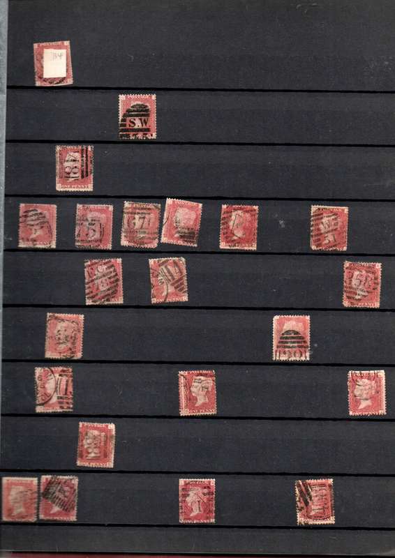 LIGHTHOUSE ALBUM 2ND HAND WITH MANY PENNY REDS. UNCHECKED. NOTATIONS SUGGEST PLATES 129-140. READ.