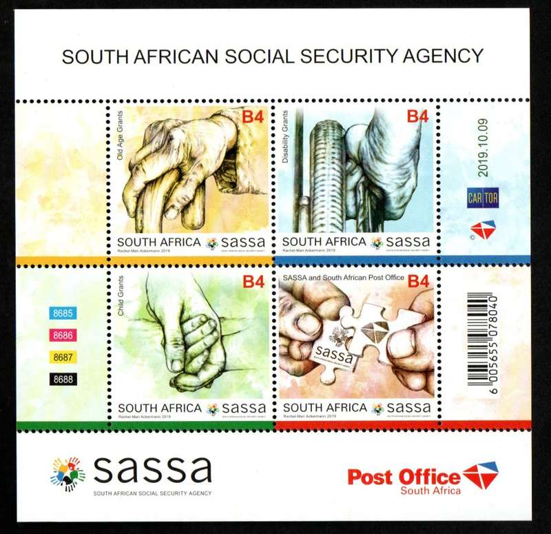 RSA 2019 SOUTH AFRICAN SOCIAL SECURITY AGENCY UMM MINI SHEET. SACC2326. AS PER SCANS. CV R700.