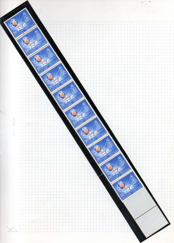 RSA 1969 DEF 2c COIL STRIP OF (X22) UMM SWISS PAPER SACC290a. CV R180 PER STAMP ie R3960 TOTAL CV.