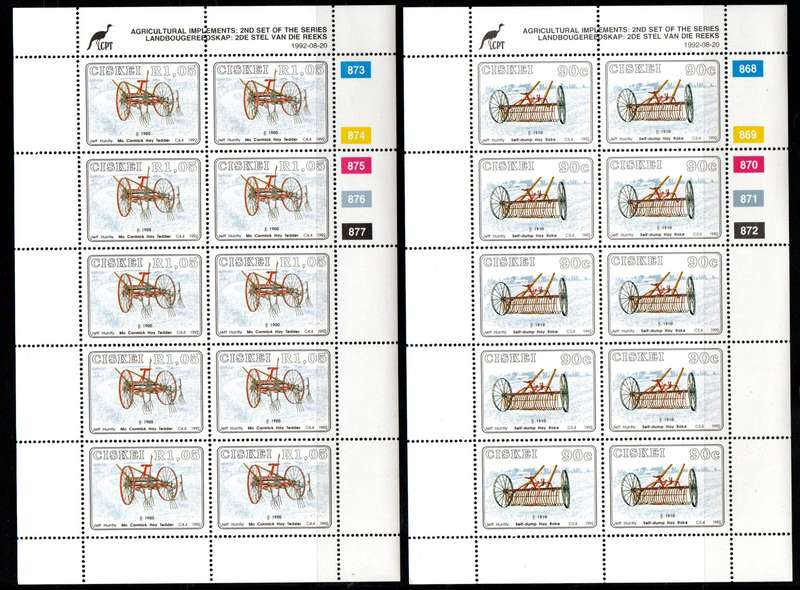 CISKEI 1992 SELECTION OF UMM SHEETS OF (X10) IN SETS OF (X4). AS PER SCANS. GOOD VALUE.