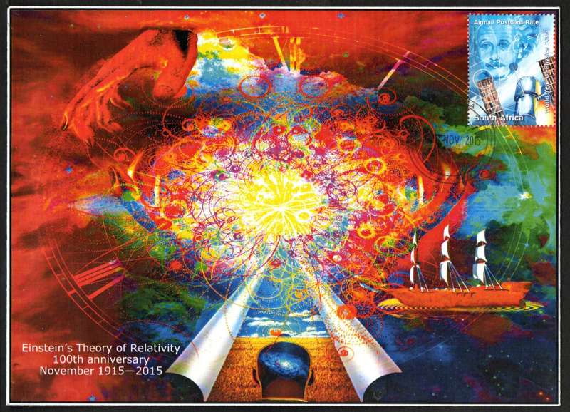 RSA 2015 100TH ANNIV OF EINSTEIN'S THEORY OF RELATIVITY COVER PRIVATELY MADE. AS PER SCANS.