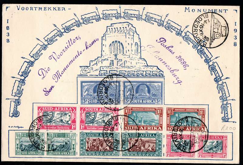 UNION 1938 VOORTREKKER COVER ADDRESSED TO COMMITTEE CHAIRMAN. AS PER SCANS.