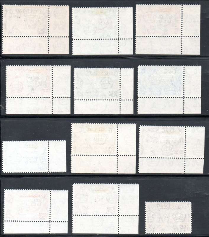 TRISTAN DA CUNHA 1952 KGVI ST HELENA STAMPS OVPTD M/M SET OF (X12). SG1-12. CV GBP 140! AS PER SCANS
