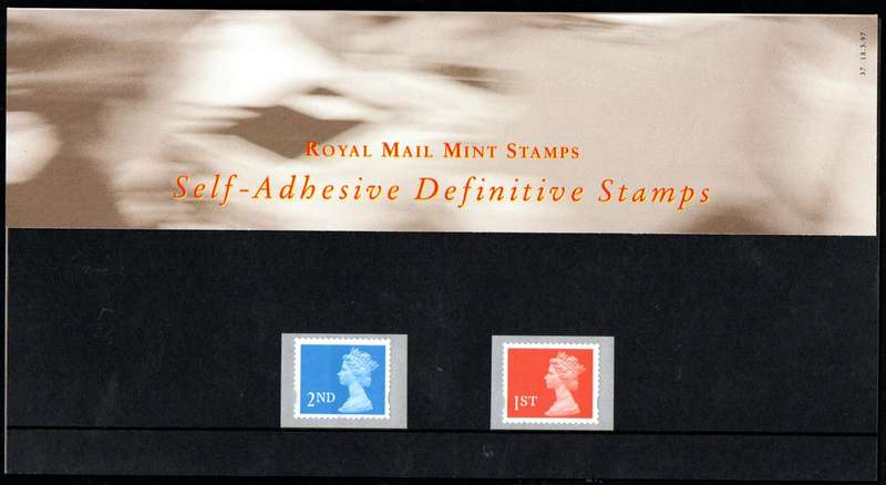 GB 1997 QEII SELF-ADHESIVE PRESENTATION PACK NO 37 WITH MINT STAMPS. LOVELY ITEM.