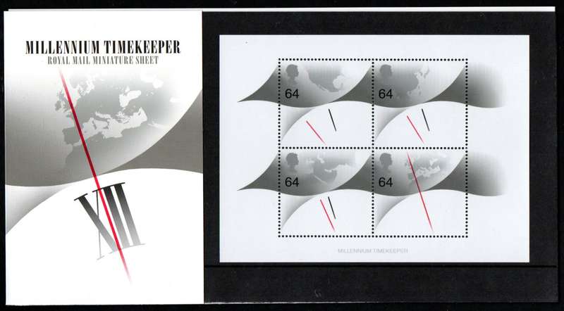 GB 1999 MILLENNIUM TIMEKEEPER PRESENTATION PACK NO M02. CV GBP 30.