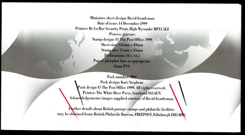 GB 1999 MILLENNIUM TIMEKEEPER PRESENTATION PACK NO M02. CV GBP 30.