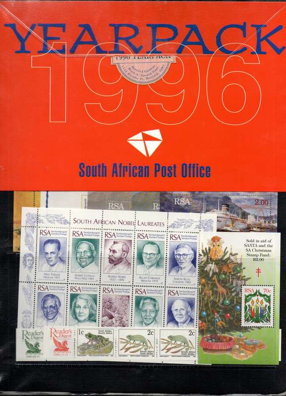 RSA 1996 YEAR PACK OPENED WITH MINT STAMPS + BONUS MEDIA RELEASES FROM THAT YEAR. NICE ITEM. READ!