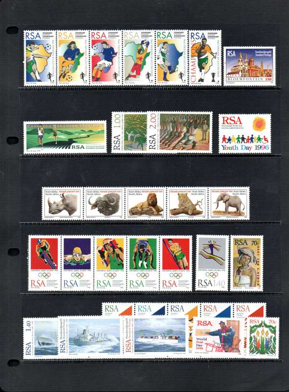 RSA 1996 YEAR PACK OPENED WITH MINT STAMPS + BONUS MEDIA RELEASES FROM THAT YEAR. NICE ITEM. READ!
