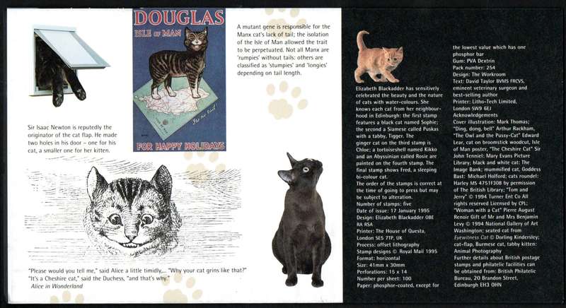 GB 1995 Cats presentation pack no 254 with mint stamps - lovely item.