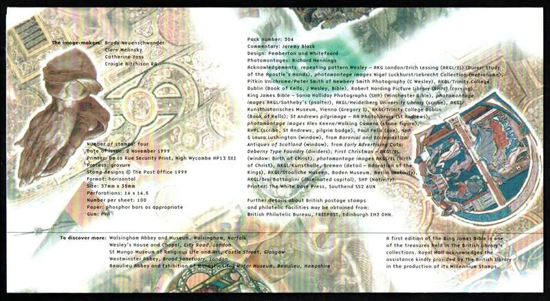 GB 1999 MILLENNIUM SERIES THE CHRISTIANS' TALE PRESENTATION PACK NO 304. AS PER SCANS. NICE ITEM.