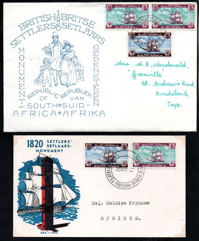 RSA 1962 LANDING OF THE 1820 SETTLERS SELECTION OF (X15) COVERS. CONDITION AS PER SCANS. NICE LOT.