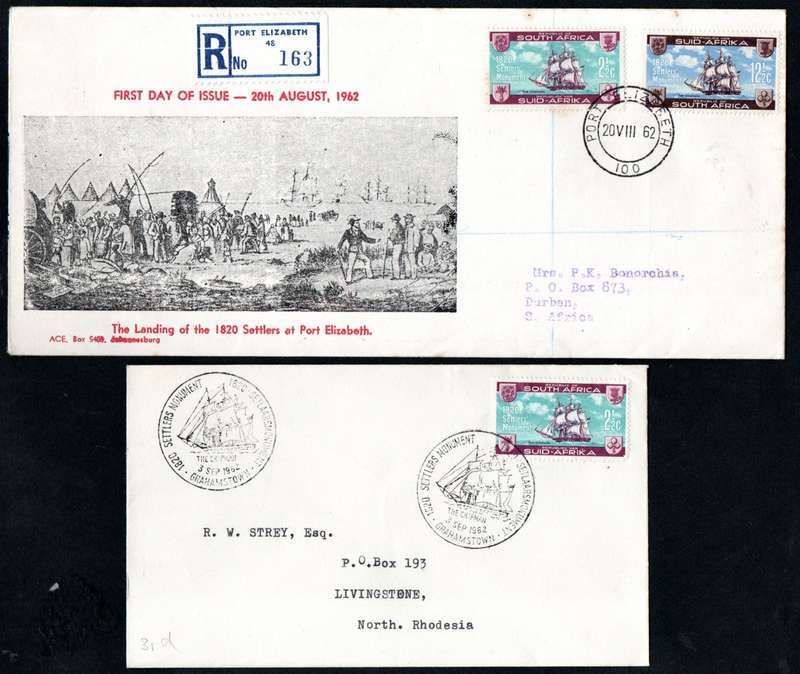 RSA 1962 LANDING OF THE 1820 SETTLERS SELECTION OF (X15) COVERS. CONDITION AS PER SCANS. NICE LOT.