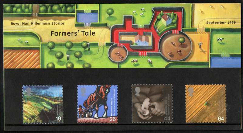 GB 1999 MILLENNIUM SERIES THE FARMERS' TALE PRESENTATION PACK NO 302. AS PER SCANS. NICE ITEM.