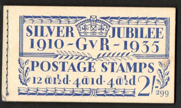 GB 1935 2s KGV SILVER JUBILEE ISSUE MINT AND COMPLETE BOOKLET. SGBB16. EDITION NO 299. CV GBP 90+.