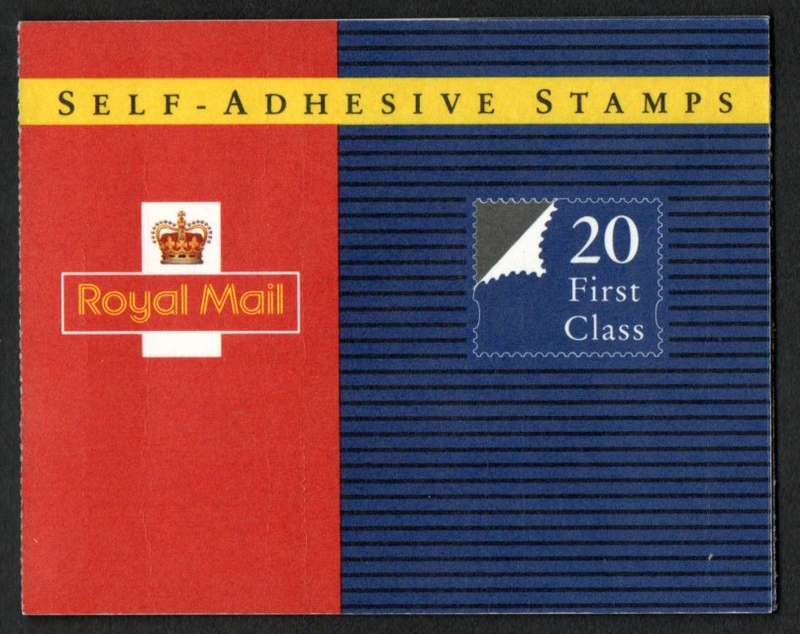 GB 1993 BARCODE SELF-ADHESIVE BOOKLET MINT. (X20) 1ST CLASS STAMPS. SG MG1. CV GBP 20. AS PER SCANS.
