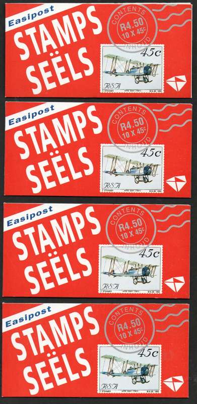 RSA 1993 AVIATION BOOKLETS 1-10 MINT AND COMPLETE. WHITE INSIDE COVERS + RED BOX ON REVERSE.