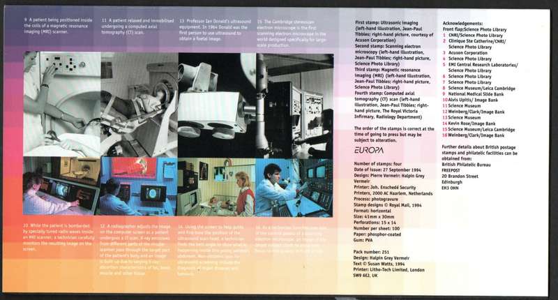 GB 1994 MEDICAL DISCOVERIES PRESENTATION PACK NO 245. AS PER SCANS. NICE ITEM.
