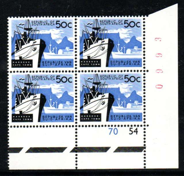 RSA 1966 1ST DEF 50c CONTROL BLK CYL NOs 70 54 UMM. RSA WMK. SACC234. CV R4000. AS PER SCANS.