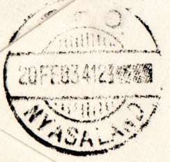 UNION 1934 COVER TO NYASALAND. SPECIAL 'ROYAL TOUR HRH PRINCE GEORGE' BILINGUAL OVAL CANCEL. RELIST!