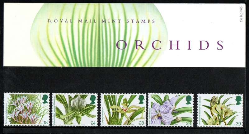 GB 1993 14TH WORLD ORCHID CONFERENCE MINT PRESENTATION PACK NO 236. AS PER SCANS.