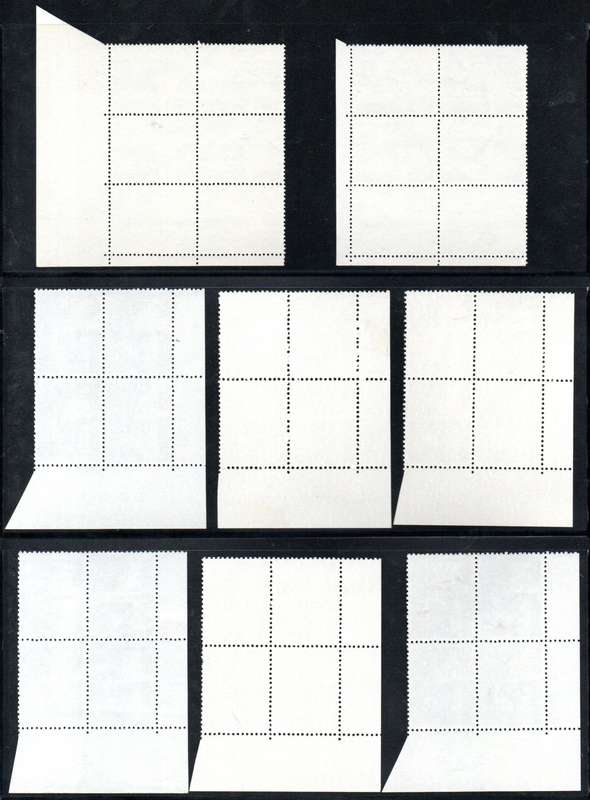 RSA 1ST DEF CLEARANCE OF 50c CONTROL BLKS UMM (ODD WITH MOUNT MARKS IN MARGIN). AS PER SCANS. BIG CV