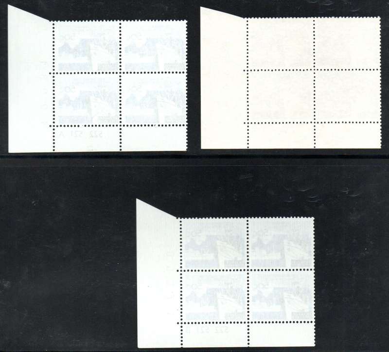 RSA 1ST DEF CLEARANCE OF 50c CONTROL BLKS UMM (ODD WITH MOUNT MARKS IN MARGIN). AS PER SCANS. BIG CV