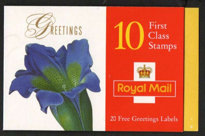 GB 1997 GREETINGS STAMPS 19TH CENTURY FLOWER PAINTINGS MINT BOOKLET KX9. CV GBP 11.25.