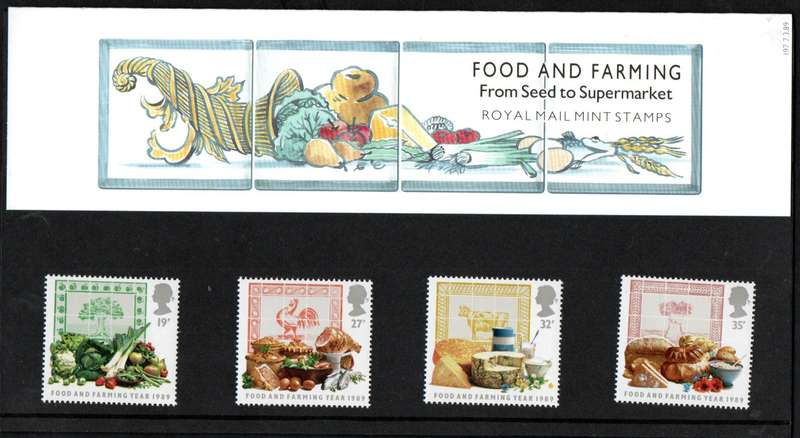 GB 1989 FOOD AND FARMING YEAR MINT PRESENTATION PACK NO 197. AS PER SCANS. NICE ITEM.