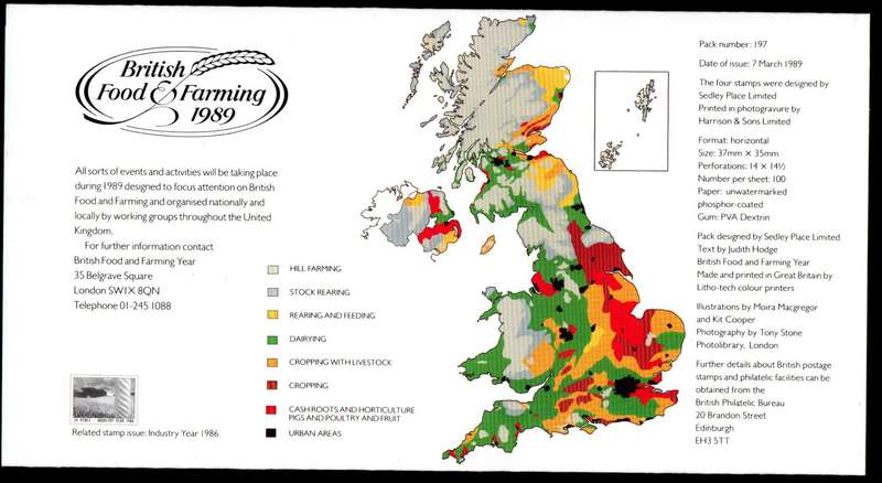GB 1989 FOOD AND FARMING YEAR MINT PRESENTATION PACK NO 197. AS PER SCANS. NICE ITEM.