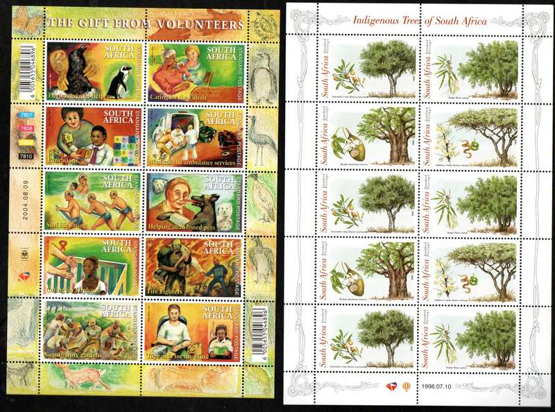RSA SELECTION OF (X8) STANDARD POSTAGE SHEETS/SHEETLETS. AS PER (X4) SCANS. TOTAL CV R1800+