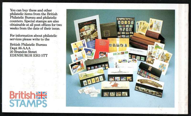 GB 1986 `The story of British rail` mint and complete booklet. SG dx7 - as per images.