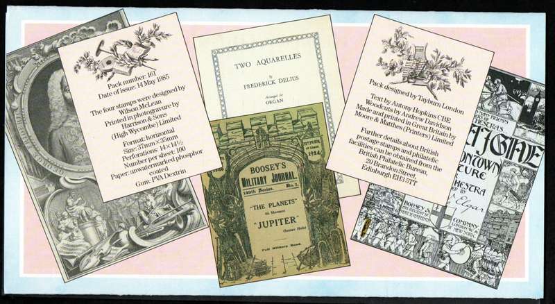 GB 1985 British composers presentation pack no 161 with mint stamps. - as per scans.