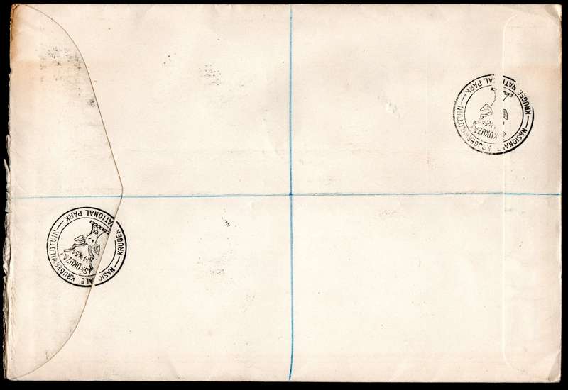 UNION 1954 (X4) DEF ISSUE NATIONAL PARKS FDCs (SKUKUZA D/S). CONDITION ETC AS PER SCANS.