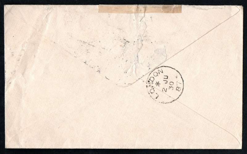 UNION 1930 AIRMAIL COVER dd 15 MAY 1930 DURBAN TO LONDON WITH AIRMAIL LABEL TIED TO COVER. NICE ITEM