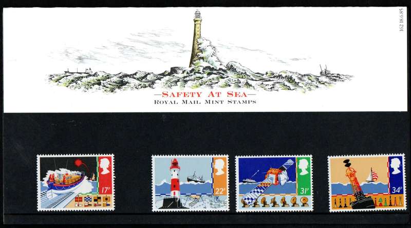 GB 1985 SAFETY AT SEA PRESENTATION PACK NO 162 MINT WITH FIRST DAY COVER. AS PER SCANS.